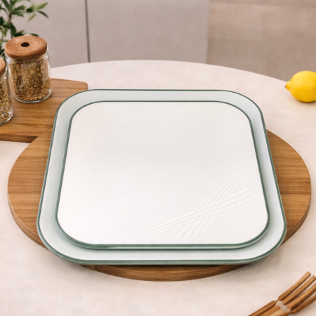 صحن ميلامين مربع