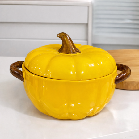 طنجرة بورسلان – شكل يقطينة كبير