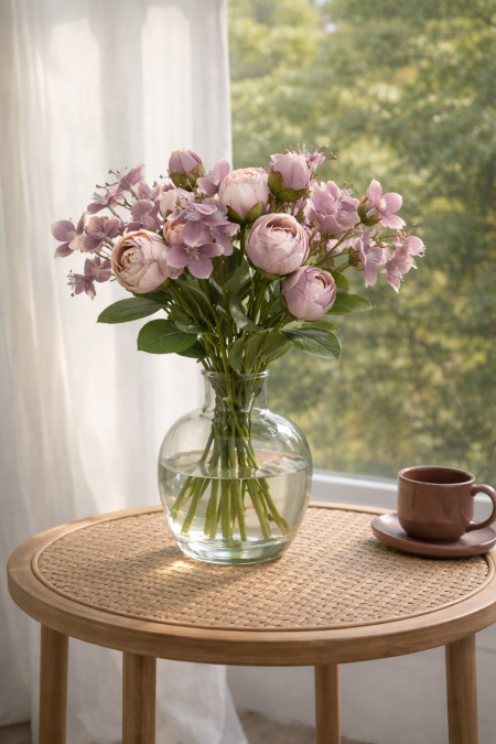 ضمة ورد صناعي ( البيوني ) - نهدي