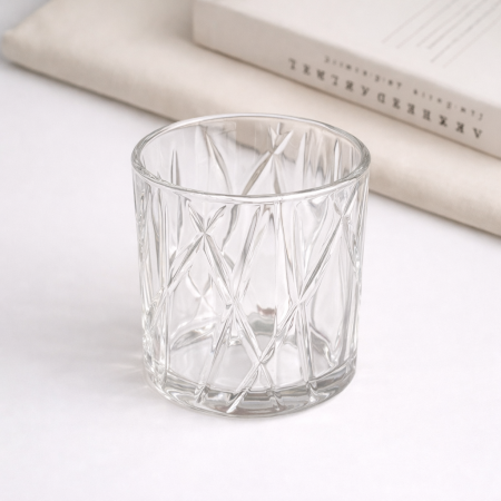 كاسات ماء شفاف نقشة هندسية /6