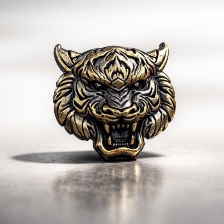 100 . ستيكر جوال - رأس نمر ذهبي