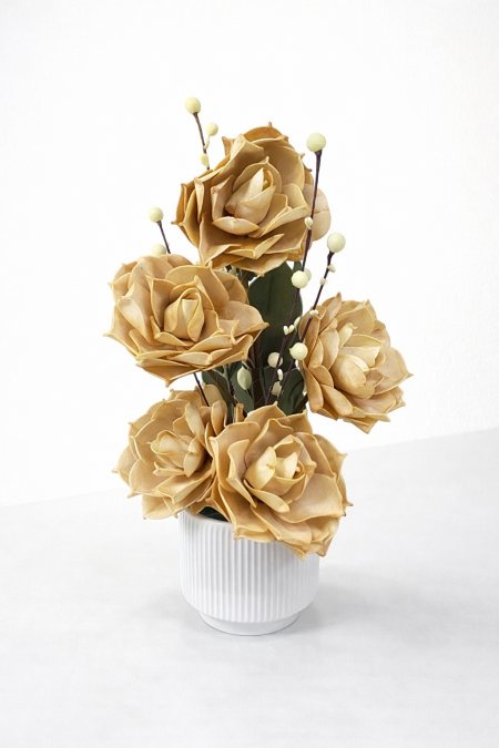 ورد جوري - لون بيج ذهبي