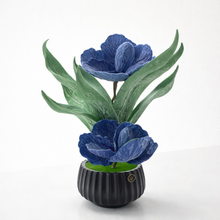 وردة بيوني (فاوانيا) - لون أزرق