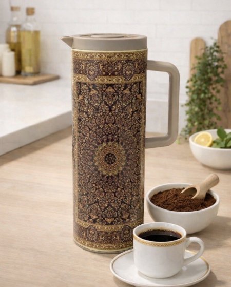 ثيرموس قهوة / تراثي - بني