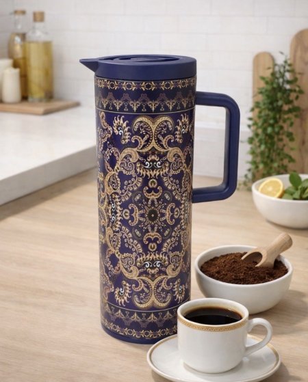 ثيرموس قهوة/تراثي - كحلي