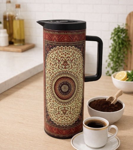 ثيرموس قهوة /تراثي - أحمر