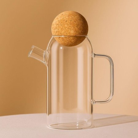 ابريق زجاج غطاء طابة