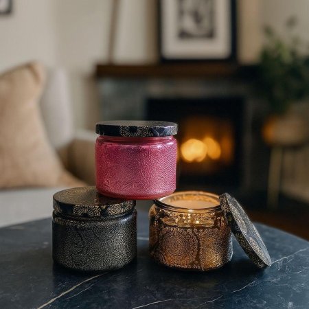شمعة معطرة مرتبان زجاج مع غطاء