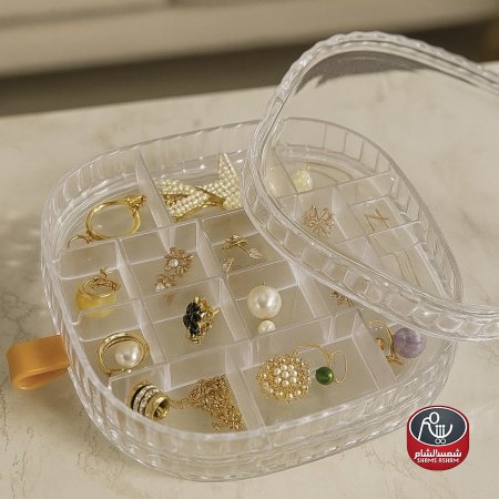علبة اكسسوارات شفافة