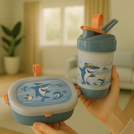 طقم مطرة مع لانش بوكس