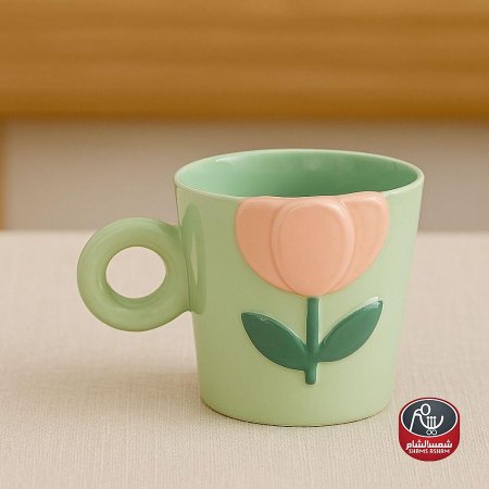 اخضر فاتح وردة زهري