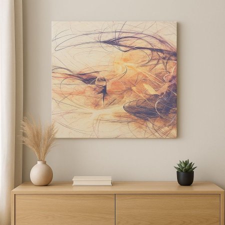 برواز كانفاس مطبوع مرسم مربع