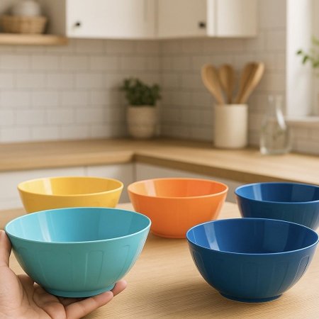 صحون اطفال ملون 5 قطع