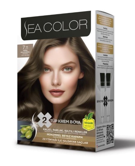صبغة شعر Sea color - اشقر زيتوني 7.11
