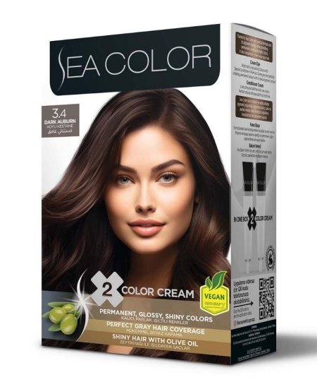 صبغة شعر Sea color - كستنائي غامق 3.4