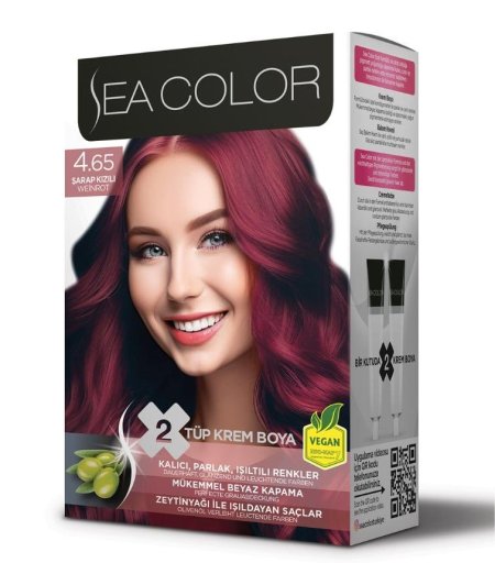 صبغة شعر Sea color - أحمر خمري 4.65