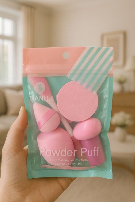 طقم اسفنج مكياج Powder Puff