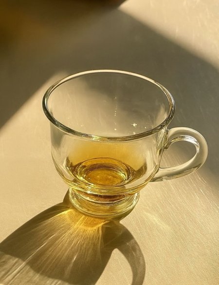 طقم كاسات شاي شفاف ثقيل