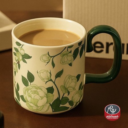 نقشة ورود خضراء بالكامل