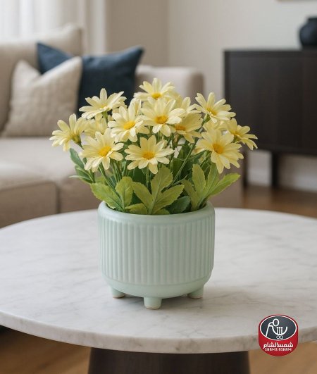 فازة ورد صناعي قوارة محزز