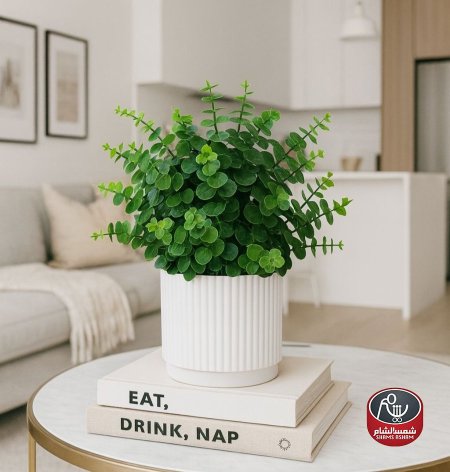 مزهرية ديكور صناعي أخضر