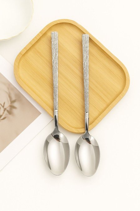 طقم معالق ستانلس ستيل محفور ثقيل