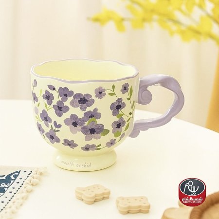 نقشة زهور بنفسجية (mouth orchid