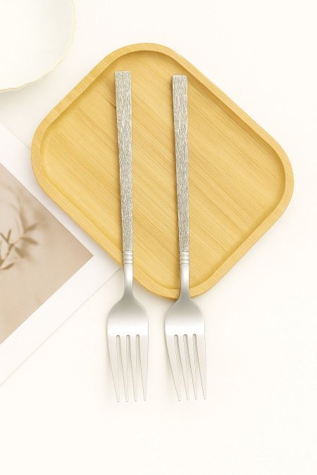 طقم شوك ستانلس ستيل محفور