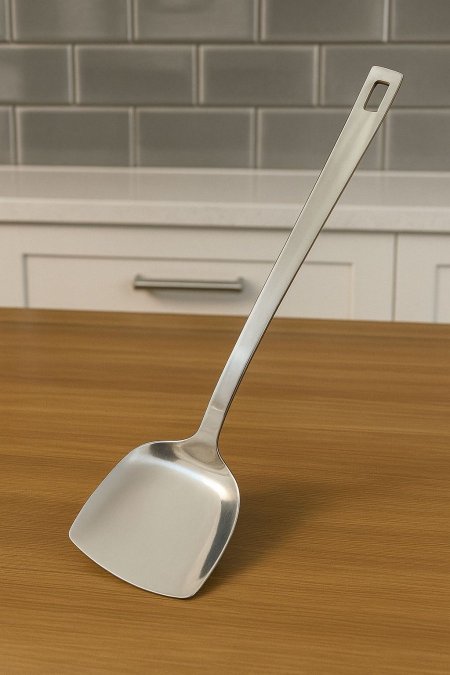 مغرفة تقليب سادة ستانلس ستيل ثقيل