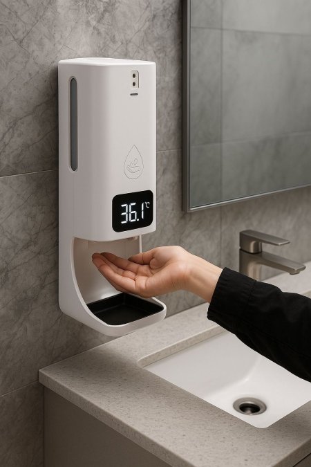 جهاز منظف ومعقم ذكي ( للصابون السائل والمعقمات )