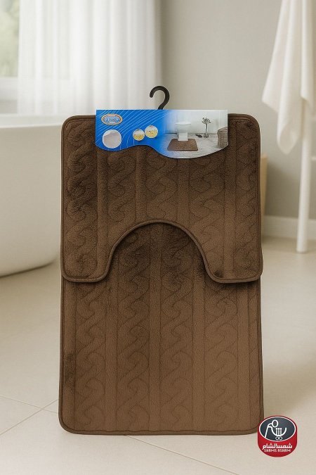 طقم دعسة حمام قطعتين نقشة حبال متداخلة