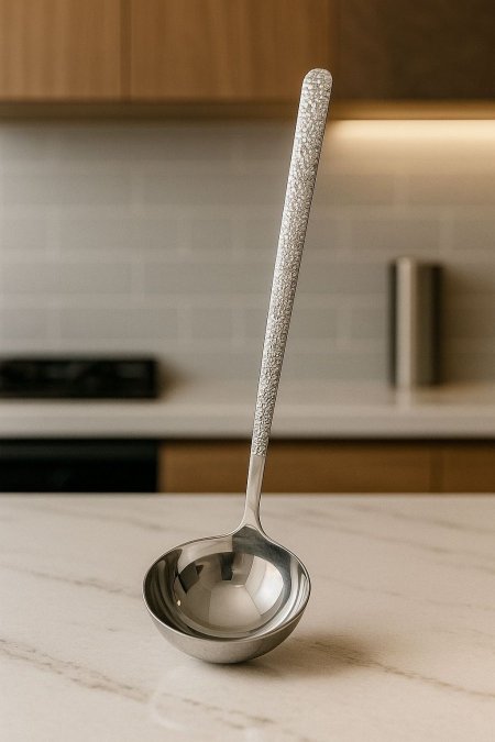 مغرفة شوربة ستانلس ستيل محفور