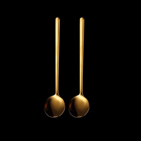 طقم معالق قرفة ذهبي 6 قطع