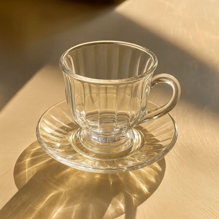 طقم كاسات نيسكافيه 6+6 شفاف