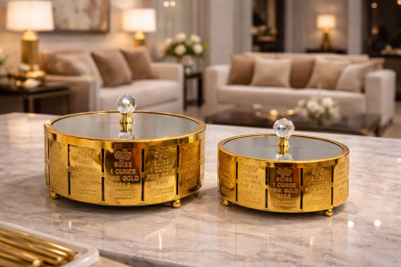 طقم مضايف ذهبي