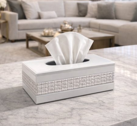 علبة محارم نقشة نسجية