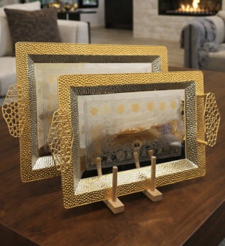 صواني تقديم الذهبي الملكي